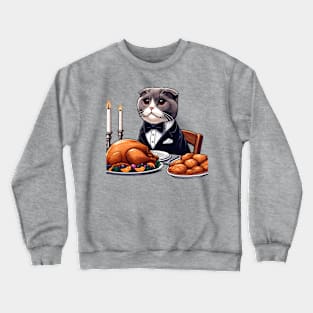 British Shorthair Cat Thanksgiving Crewneck Sweatshirt